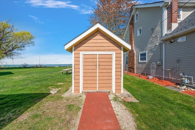 view of shed