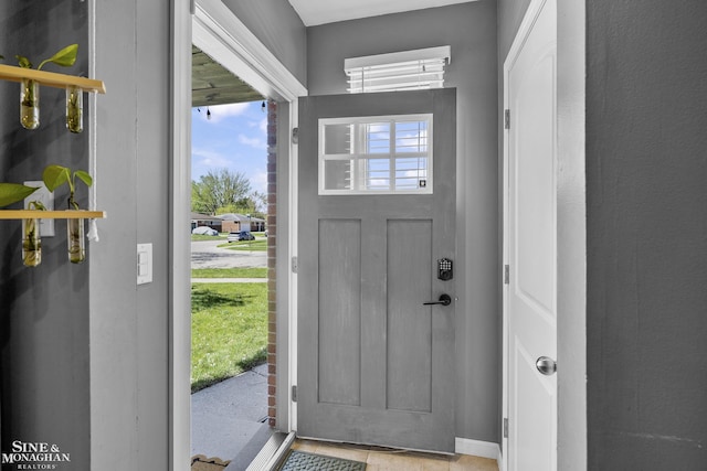 view of doorway to outside