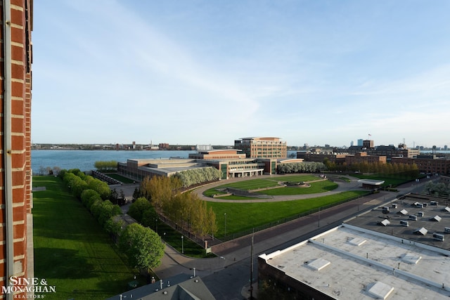 property view of water featuring a city view