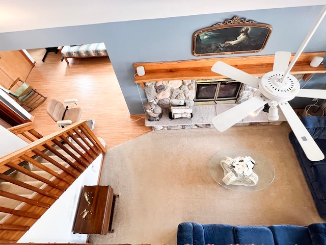 5421 Andrew St, Harrison, MI 48625 - living room with wood finished floors