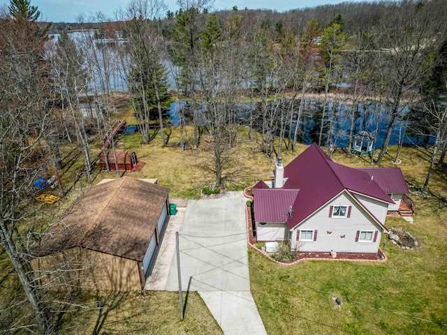 5421 Andrew St, Harrison, MI 48625 - aerial view of property and surrounding area featuring a large body of water