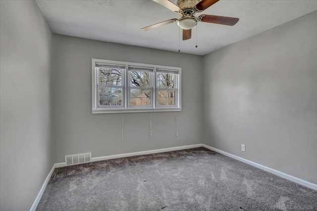 29094 Herbert St, Madison Heights, MI 48071 - unfurnished room featuring visible vents, baseboards, carpet floors, and ceiling fan