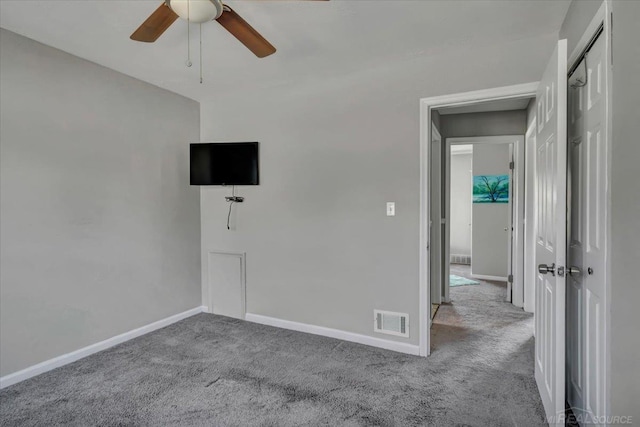 29094 Herbert St, Madison Heights, MI 48071 - interior space featuring baseboards, visible vents, ceiling fan, and carpet