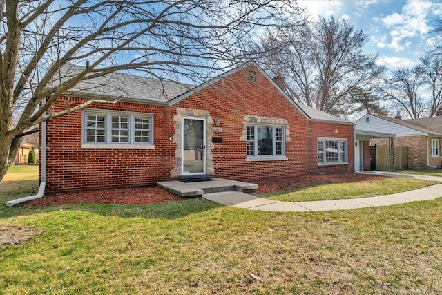 29094 Herbert St, Madison Heights, MI 48071 - bungalow featuring concrete driveway, a front lawn, and brick siding