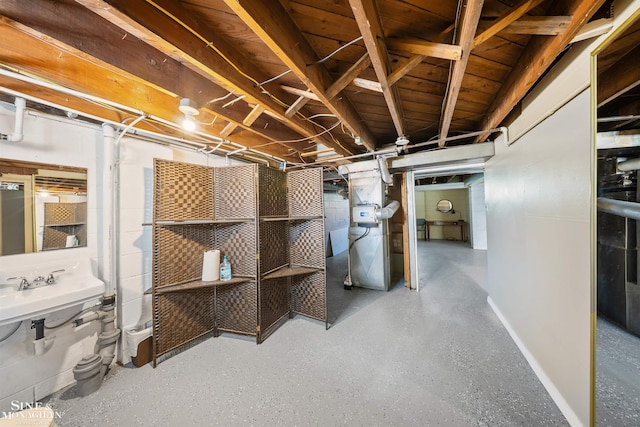 unfinished below grade area with baseboards