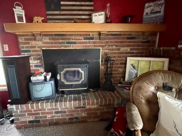 details with a wood stove