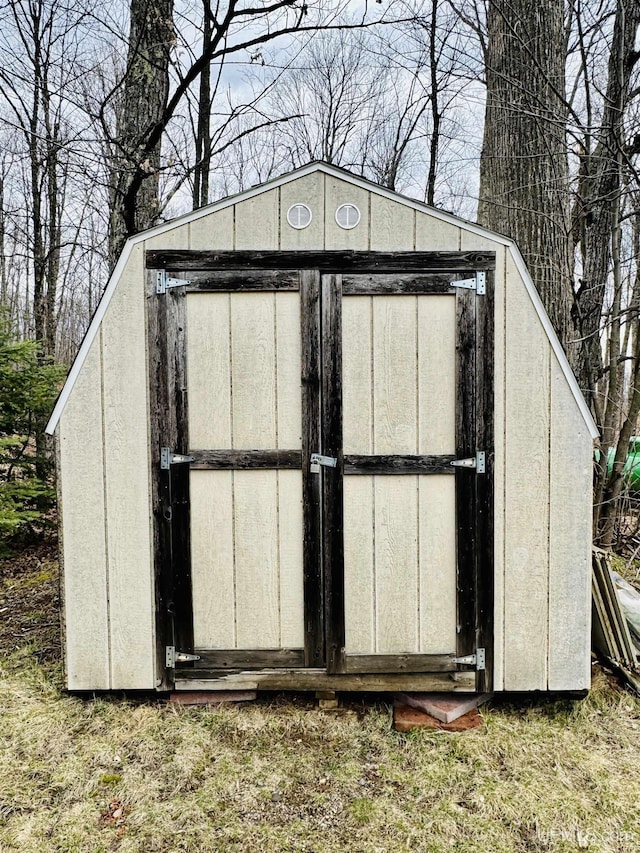 view of shed