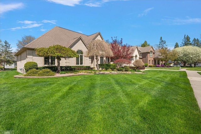 15113 Totten Pl, Shelby Twp, MI 48315 - view of front of property with brick siding and a front yard
