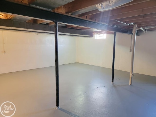 view of basement