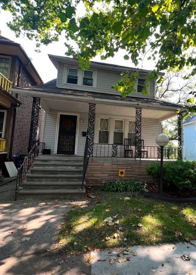 bungalow featuring a porch