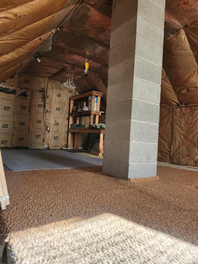 view of attic
