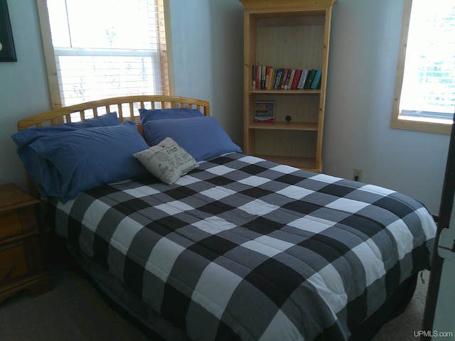 view of carpeted bedroom