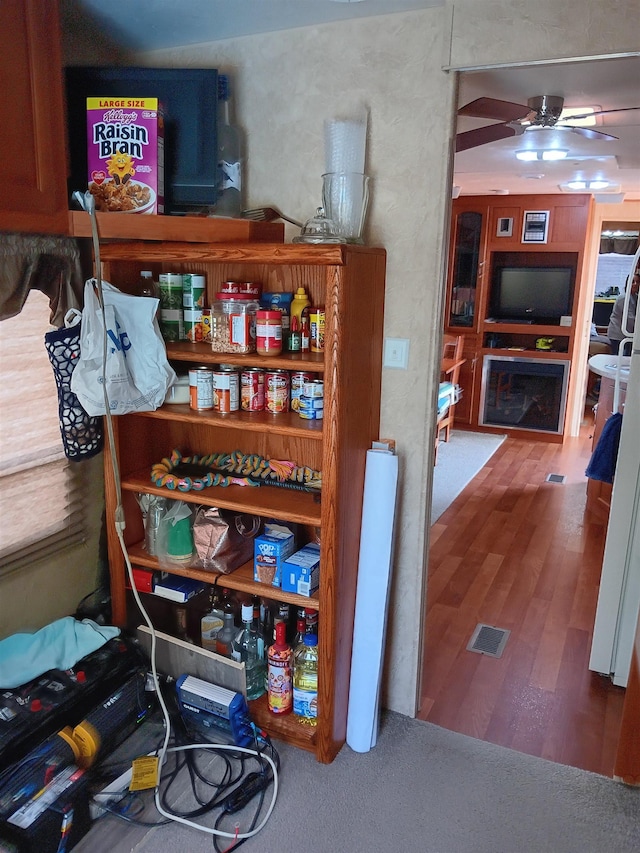 pantry with visible vents