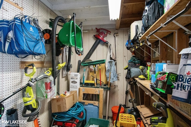 view of storage area