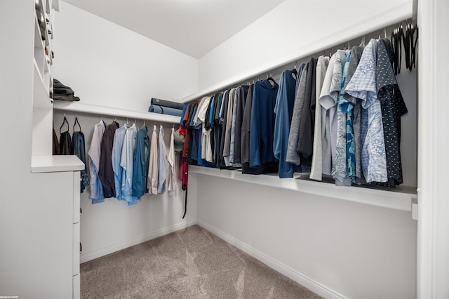 spacious closet with carpet floors