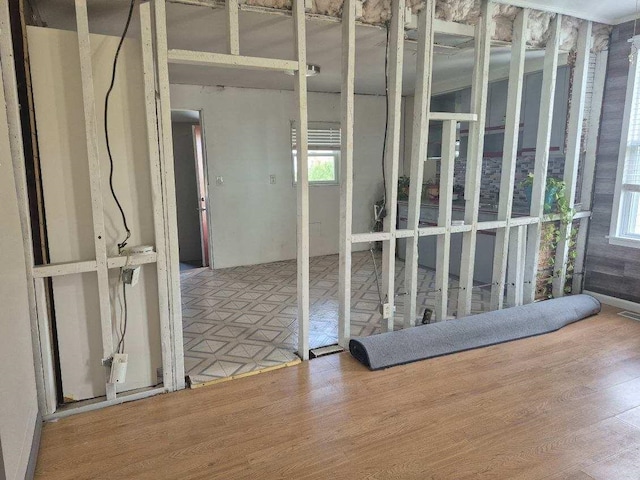 misc room featuring visible vents and wood finished floors