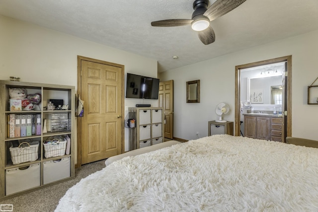 8765 Winn Rd, Brown City, MI 48416 - carpeted bedroom featuring ceiling fan