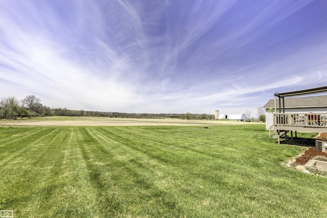 8765 Winn Rd, Brown City, MI 48416 - view of yard featuring a deck