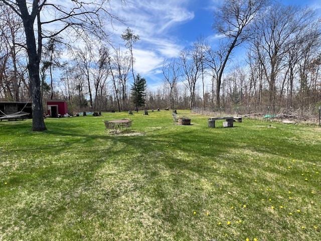 view of community featuring a yard