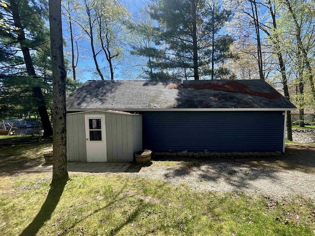 view of shed