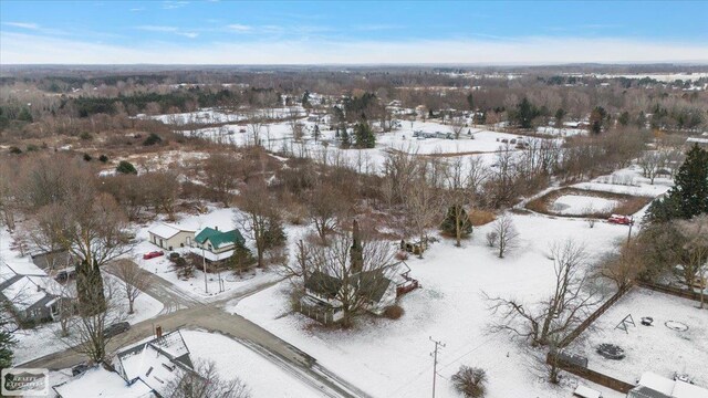 455 Garfield Rd, Fostoria, MI 48435 - view of snowy aerial view