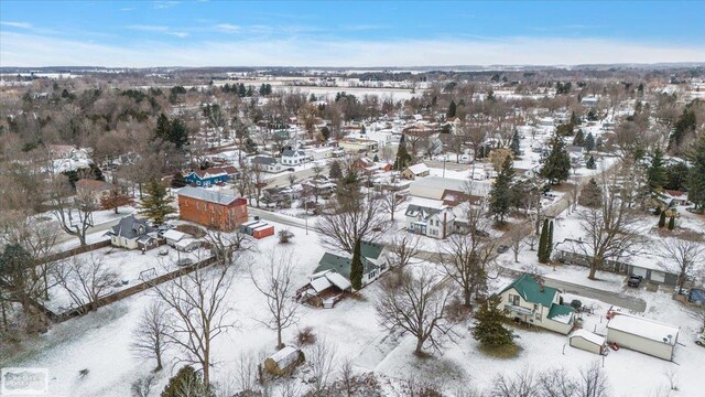 455 Garfield Rd, Fostoria, MI 48435 - snowy aerial view with a residential view