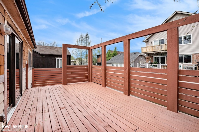 deck with fence