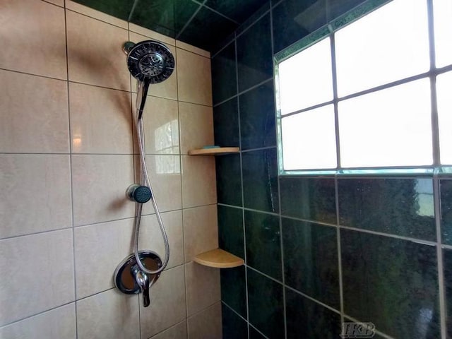 details featuring a tile shower