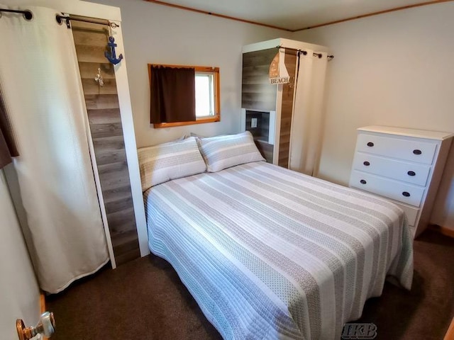 bedroom featuring carpet
