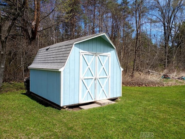 view of shed