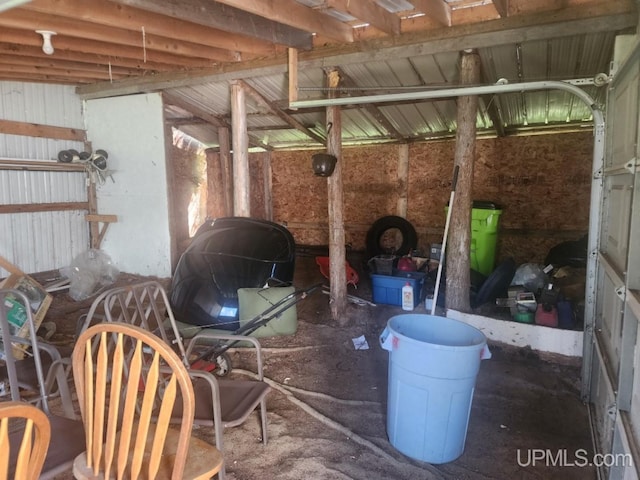 storage room with an exterior structure
