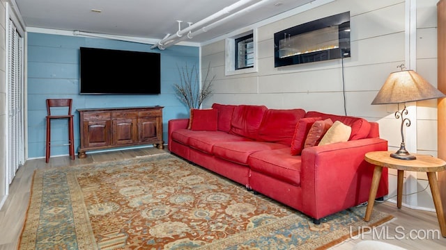 living room featuring wood finished floors