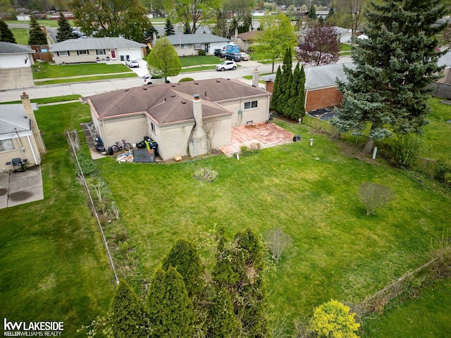 birds eye view of property featuring a residential view