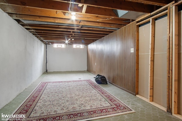 view of basement