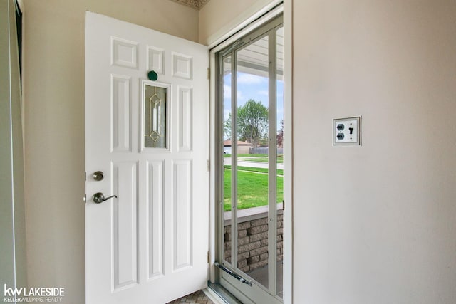 view of doorway to outside