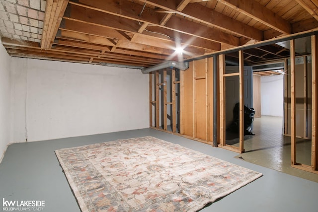 view of basement