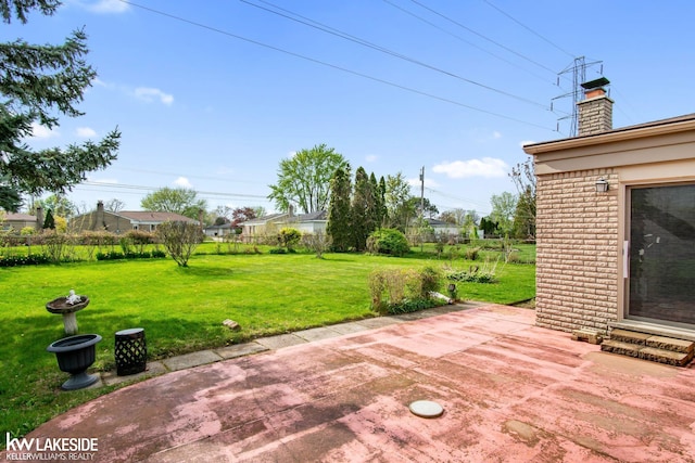 view of patio featuring fence
