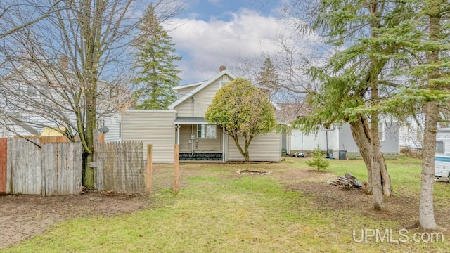 exterior space featuring fence