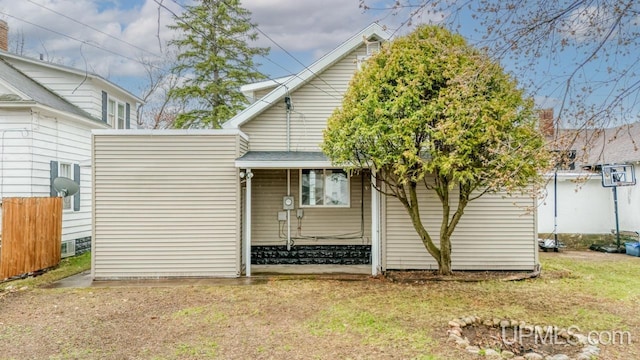 view of back of property