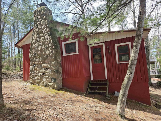 view of outbuilding with entry steps
