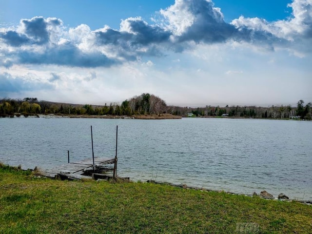 water view with a dock