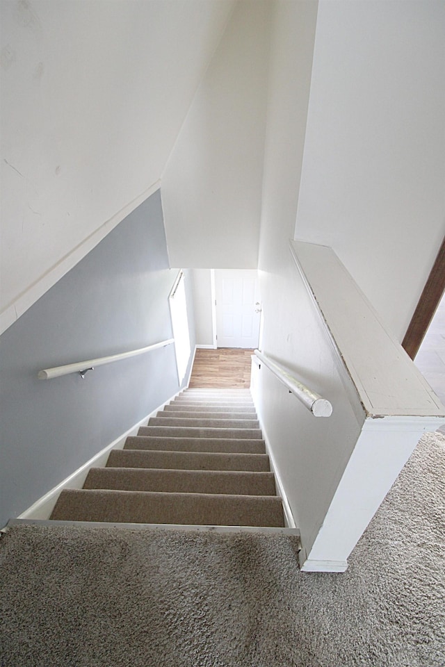 stairway with carpet