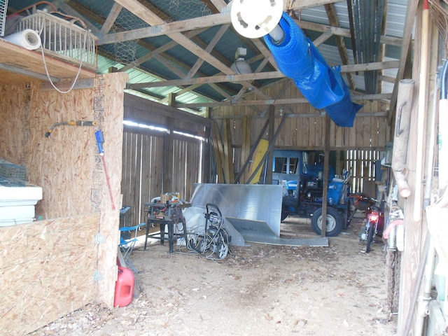 interior space with a carport