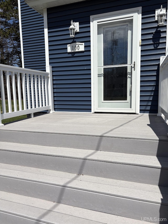 view of doorway to property