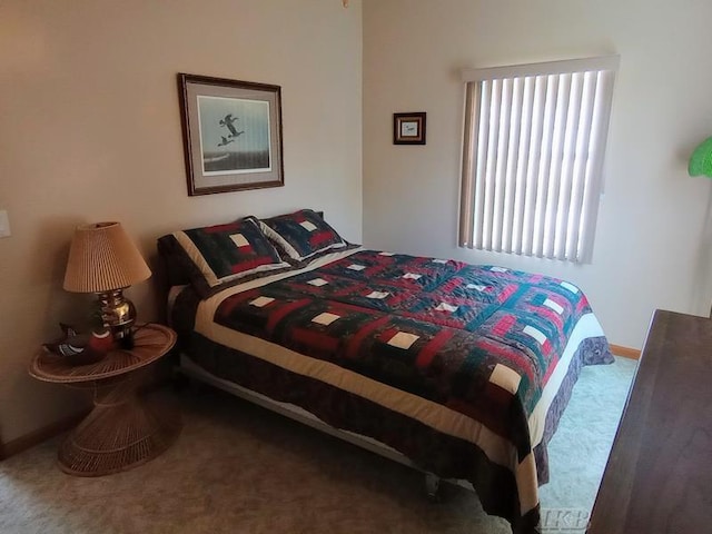 bedroom with carpet