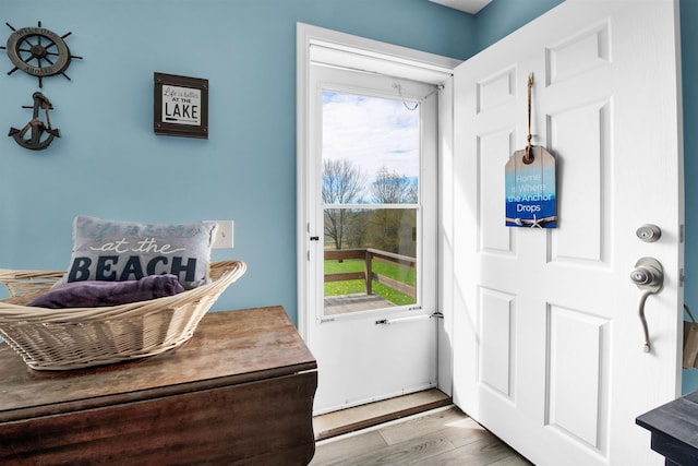 3160 Highland Pkwy, Gladwin, MI 48624 - doorway featuring a healthy amount of sunlight and light wood finished floors
