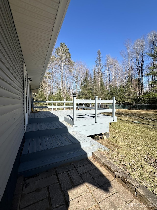 exterior space with a deck