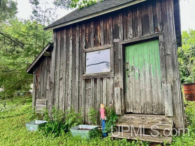 view of shed