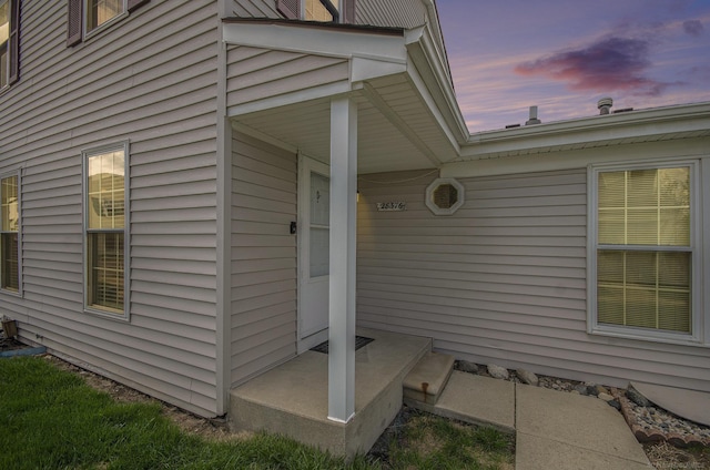view of doorway to property