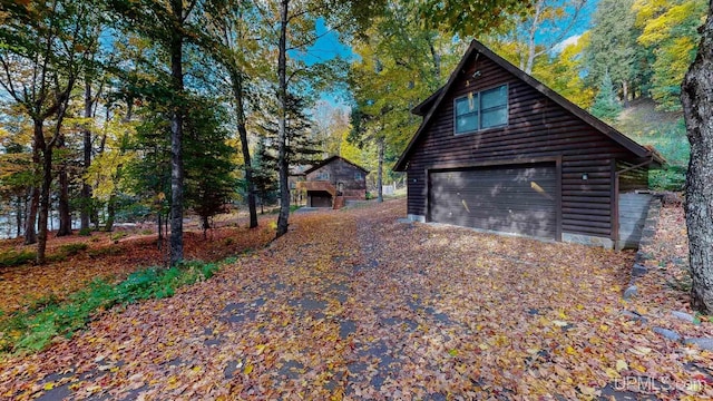 garage with a detached garage